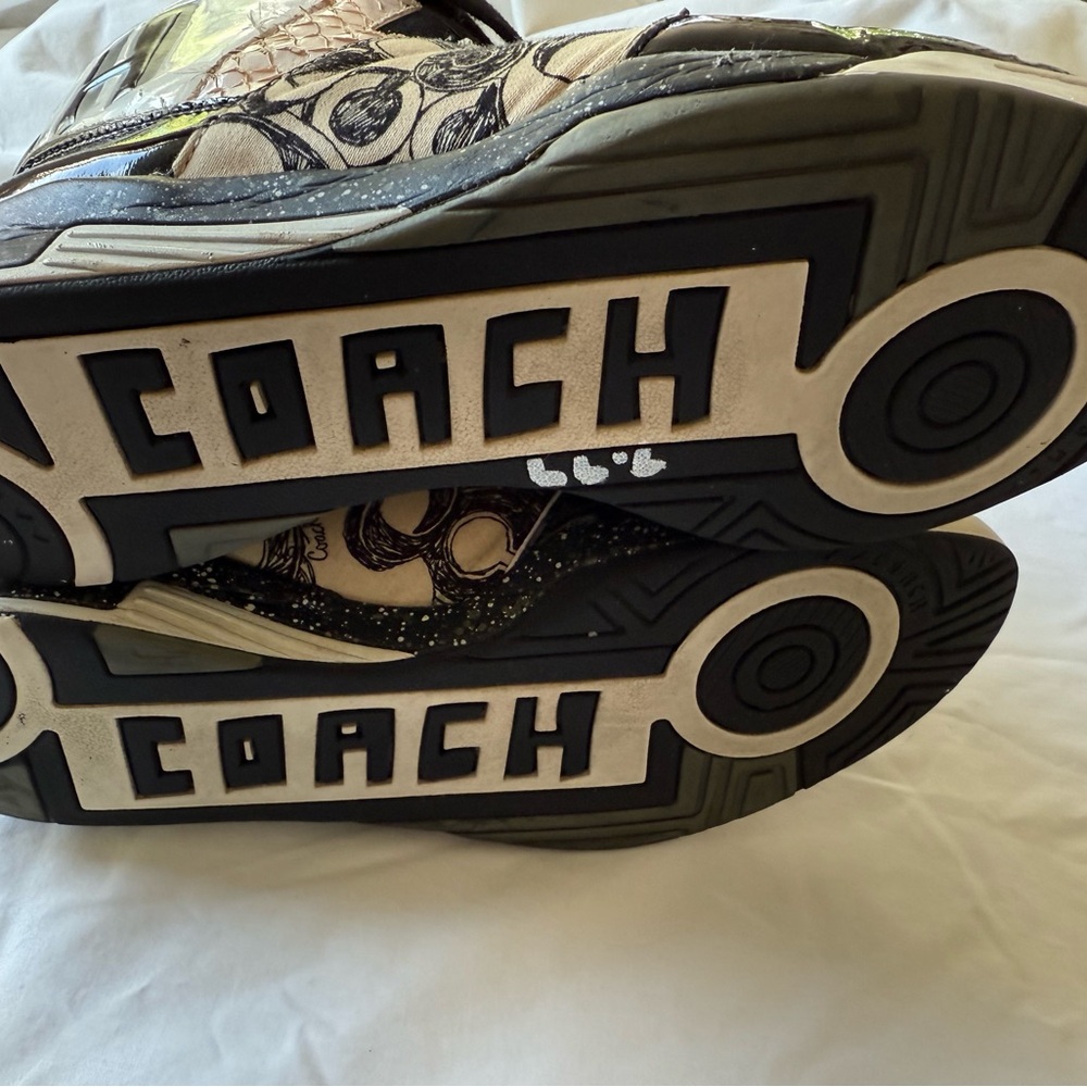 Coach Haven Ball PT Rare Black and White High-Top Sneakers Sz 9M - Picture 11 of 11